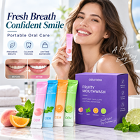 Vente en gros personnalisée disponible pour des sachets individuels portables standard de bain de bouche probiotique aux saveurs de fruits rafraîchissantes