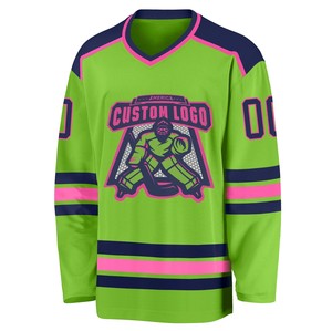 Maillot de hockey sur glace personnalisé pour équipe, logo imprimé par sublimation, 100% polyester, antibactérien, séchage rapide, nom d'équipe personnalisé - Product Image 3