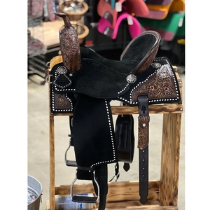 Selle Western Ranch En Cuir Faite Main - Ensemble Assorti Gratuit - Neuve