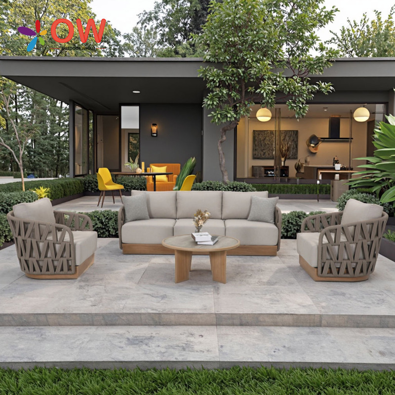Luxury Teak Garden Sofa Set Solid
