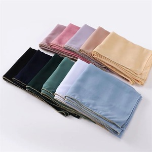 Strass Polyester maille mousseline de soie Hijab écharpe pour femmes en plein air coupe-vent crème solaire foulard 2025 doux pour la peau respirant - Product Image 2