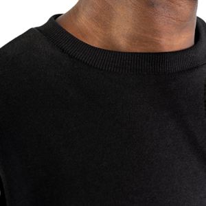 T-shirt noir surdimensionné pour homme, 280 GSM, coton biologique, épaules tombantes, streetwear, avec grand logo imprimé au dos - Product Image 4