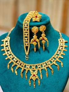 2024 Best Buy Ready Style Vintage 24K plaqué or ensemble de bijoux de mode fabricant indien inspiré Comores Mayotte-cuivre rapide - Product Image 2