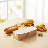 Caja de Comida Rápida para Llevar, Personalizada, Impermeable, con Laminación Mate, Desechable, Ecológica, de Papel Kraft, para Hamburguesas, Pollo Frito