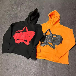 Manufacturer Custom Heavy Weight Polyester/Cotton Blend Winter Solid Oversize Pullover Hoodie 3D Puff Printing High Quality Men - Product Image 4