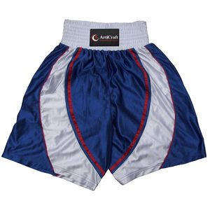 Shorts de Muay Thai unisexe en vente chaude, respirants, en polyester extensible de 120 g, vêtements de sport amples, fabriqués au Pakistan - Product Image 2