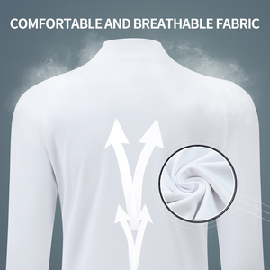 Tops de entrenamiento de manga larga fruncidos para mujer, jersey con cremallera de secado rápido, camiseta ajustada atlética para Yoga - Product Image 3