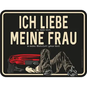 Pancarte en métal « I Love My Wife » pour la décoration de la maison - Product Image 1