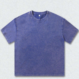 Camisetas de Punto para Hombre, Hechas a Medida, 100% Algodón, Lavado Ácido, Corte Regular, Manga Corta, Cómodas, Transpirables, Bordado Personalizado - Product Image 4