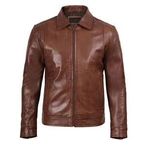 Veste en cuir pour homme, cuir d'agneau de luxe, style moto classique, haute qualité, durable, vêtements d'extérieur d'hiver, OEM ODM, logo personnalisé, approvisionnement - Product Image 5