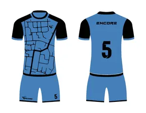 Encore Soccer Jersey Shorts Camisetas de fútbol personalizadas para adultos jóvenes con nombre del equipo Número Camiseta