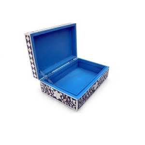 Caja de Joyería de Lujo Hecha a Mano con Incrustaciones de Nácar y Detalles en Hueso, Ecológica, Tamaño Personalizable, Almacenamiento Decorativo Moderno y de Lujo - Product Image 5