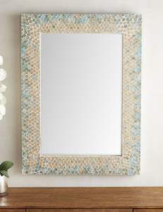Vietrustic Vietnam Source Mirror Home Decoration Capiz Shell Mirror <b>Bedroom</b> <b>Decor</b> - Product Image 4
