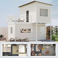 Casas Contenedor de Acero de 2 Pisos, Diseño Personalizado, Fáciles de Montar, para Oficina, Dormitorio, Móviles, Decoradas, para Uso Doméstico