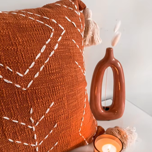 Beautifully Handmade Bohemian Tasseled <b>Pillow</b> Case, Handwoven <b>Pillow</b> Case - Product Image 1