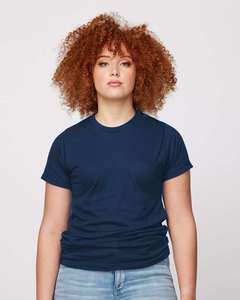 Nouvelle mode personnalisée 100% coton poly mélange écologique séchage rapide ultra doux respirant chiné rouge col rond T-Shirt élégant - Product Image 6