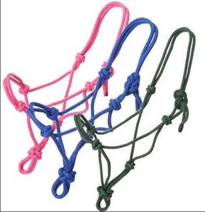 Durable Nylon Braid Western Saddle Rope Halter Beaded Noseband Matching <b>Lead</b> Rope-Premium Equestrian Gear (Customized Color) - Product Image 4
