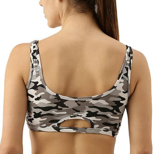 Por encargo 95% algodón 5% Spandex Exclusivo Camo Print Señoras Sujetador Deportivo Mejor Precio de Fábrica Bangladesh - Product Image 2