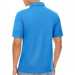 Chemise polo pour homme, manches courtes, décontractée, bleue, tendance, respirante, pour adultes, livraison rapide - Product Image 5