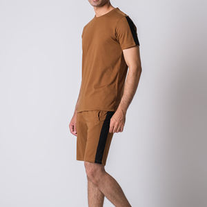 Conjunto Deportivo Personalizado con Logotipo Bordado, Pantalones Cortos Deportivos Transpirables de 2 Piezas, Camiseta y Pantalones Cortos de Algodón para Hombre - Product Image 5