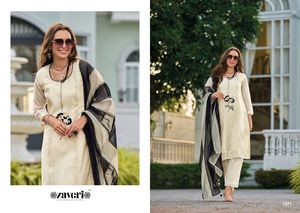 Costume Salwar en organza lourd à la demande et Dupatta avec travail de broderie fantaisie Exportateur et fournisseur indien - Product Image 6