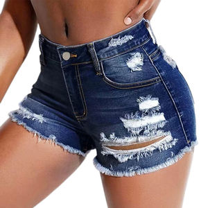 กางเกงขาสั้นผ้ายีนส์เอวสูงของผู้หญิงกางเกงขาสั้นผ้ายีนส์แฟชั่นแบบกำหนดเอง2025 - Product Image 2