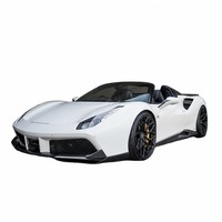 Nouveau pare-chocs avant en Fiber de carbone avec Clips pour Ferrari 488 GTB Spyder diffuseur avant en carbone sec Angle d'enveloppement latéral
