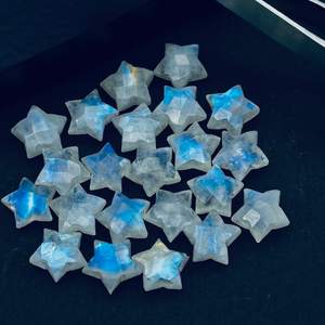 Cuentas de piedras preciosas talladas en estrella facetada de piedra lunar arcoíris Natural, cuentas sueltas talladas de 10MM para fabricación de joyas a precio mayorista - Product Image 4