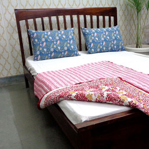 Nueva llegada 100% algodón orgánico bloque de mano impreso bebé edredón niño hecho a mano edredón de algodón indio mejor precio para uso en hoteles - Product Image 6