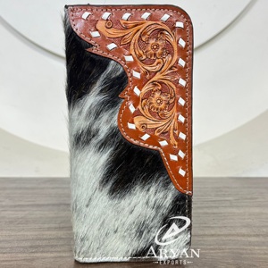 2025 Fashionable Manufacturers Premium Designer Slim Hand Tooled Leather Men's Long Bifold <b>Wallet</b> Luxury <b>Card</b> Money Holder Purse - Product Image 1