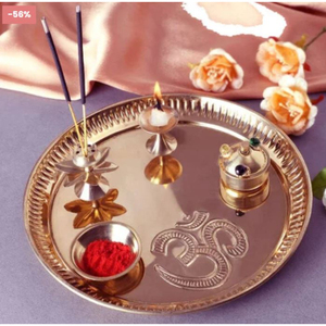Venta caliente Diwali Metal decorativo Pooja Arti Thali para Pooja latón Urli diseño moderno para el hogar Oficina Mandir uso al mejor precio - Product Image 6