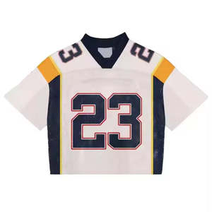 เสื้อฟุตบอลขนาดใหญ่ลายกราฟิกไหล่หนาพร้อมรายละเอียดมากมายเหมาะสำหรับสไตล์สตรีทแนวสปอร์ต - Product Image 3