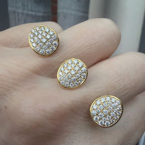 Anillo de Compromiso de Oro Sólido de 14K con Diamante Cultivado en Laboratorio, Corte Triple, Flotante, Anillo de Promesa, Regalo para Novia, Anillo de Boda, Fiesta - Product Image 1