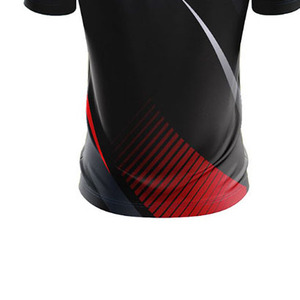 Maillot de sport unisexe imprimé en polyester 100% écologique, design personnalisé, manches courtes - Product Image 5