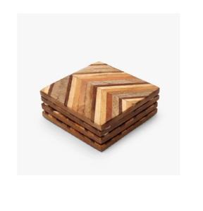 Dessous de verre en bois pour taille personnalisée pour forme ronde polie brillante et dessous de verre en bois pour vaisselle à vendre - Product Image 2