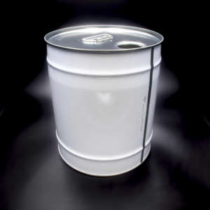 Tambor cilíndrico de hojalata personalizable de la mejor calidad, 22,4 litros, diámetro 300 x 345 mm, con asa y orificio para verter. - Product Image 3