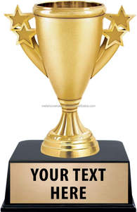 Pequeño trofeo de Resina de oro para reconocimiento corporativo Diseño de estrella única para premios de participación o logros - Product Image 3