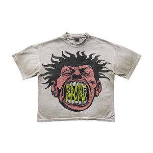 Boxy T-shirt Custom Logo 300 GSM Streetwear Boxy Tee T Shirt Heavyweight <b>Cropped</b> <b>Top</b> T Shirt Boxy Style Boxy Fit T-Shirt - Product Image 5