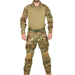 Ensemble coupe ajustée à manches longues d'été avec logo personnalisé de haute qualité uniforme tactique pour le travail en plein air pour hommes à vendre matériau solide - Product Image 1