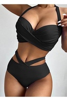 Op maat gemaakte Turkse dames bikini set OEM service hoge kwaliteit tweedelige badkleding aangepaste logo private label ademend snel drogend strandkleding