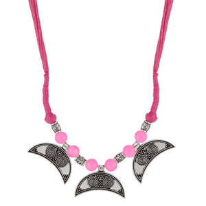 Urthn Beads 1111314A Juego de collar de hilo chapado en oro de rodio con circón y rubí Juegos de pendientes de joyería fina para regalo - Product Image 1