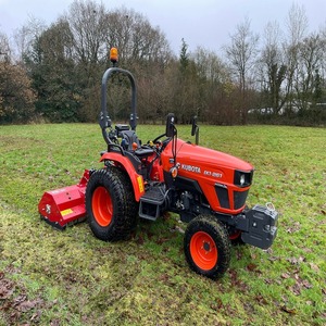 Tracteur de jardin compact 4x4 à transmission par engrenages, tondeuse utilitaire agricole, véhicule de jardinage orange - Product Image 6