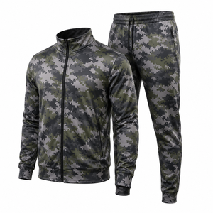 Chándal de Camuflaje Digital Personalizado para Hombre, Chaqueta Deportiva con Cremallera Completa, Pantalones Jogger, Ropa Deportiva OEM ODM de Marca Privada - Product Image 1
