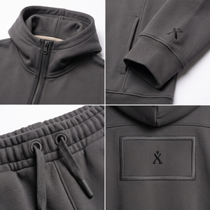Conjunto Deportivo de Felpa Francesa para Mujer, con Sudadera con Cremallera Extra Grande y Pantalones Anchos, Etiqueta Personalizada OEM Premium - Product Image 4