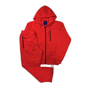 Venta al por mayor de fábrica Diseño de logotipo personalizado de algodón de lana de manga larga con cremallera Sudadera con capucha y pantalones Ropa deportiva Hombres Chándales de dos piezas - Product Image 5