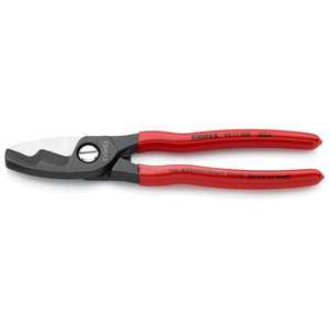 Knipex Cable Shears Twin Cutting <b>Edge</b> Burnished <b>Plastic</b> Coated Handles Scissor & Shear Product - Product Image 1