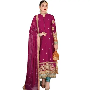 Salwar Kameez костюм для лужайки пакистанское индийское дизайнерское платье, коллекция продаж, платье