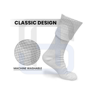 High Quality Custom Made Scottish <b>Socks</b> for <b>Men</b> Breathable Quick Dry Cotton/Wool with Logo Design Available in <b>White</b> Black Blue - Product Image 2