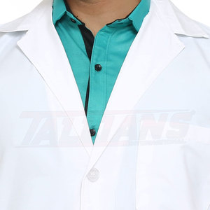 Logotipo personalizado Impreso Nuevo estilo Adulto Algodón Hecho Doctor Delantales Unisex XL Uniformes Manga larga Hospitales de alta calidad Modelo OEM - Product Image 6