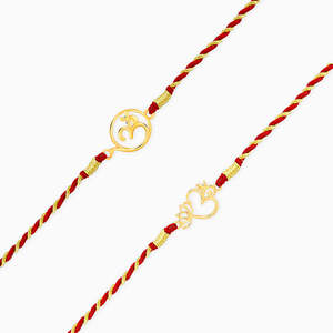 Combo de Rakhi Golden Sacred Bloom con Pulseras y Brazaletes Elegantes para un Hermoso Look Raksha Bandhan - Product Image 6